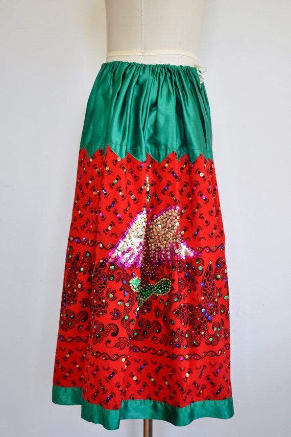 1930s/1940s China Poblana Skirt with Sequins and … - image 6