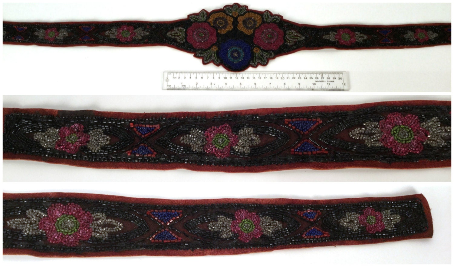 Gorgeous Antique Art Deco Flapper Handmade Beaded Belt-Vintage 1920\'s AS-IS il_fullxfull.7011585533_jp20.jpg main image 3