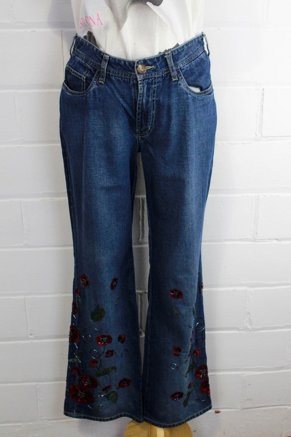 y2k Parasuco Jeans with Beaded Flares, 30 Waist, … - image 2