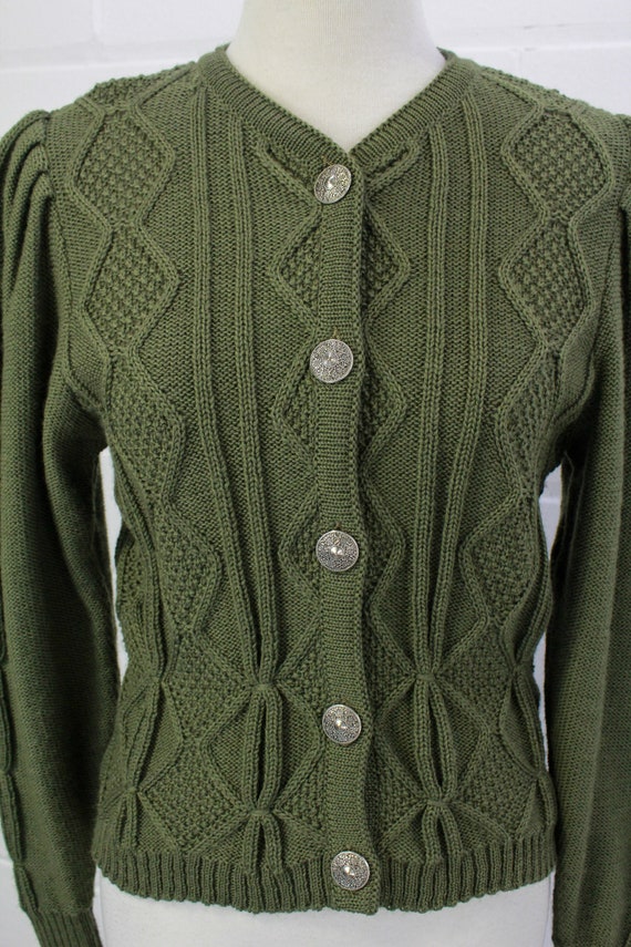 Vintage Tyrolean Cardigan, Austrian Wool Tyrolean… - image 4