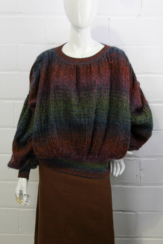 1980s Missoni Mohair Sweater, Balloon Sleeves, Ov… - image 2