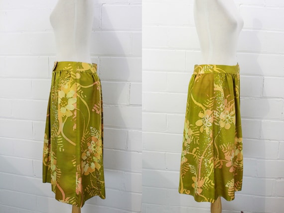 Vintage 1980s Silk Floral Print Skirt Suit, Manda… - image 9
