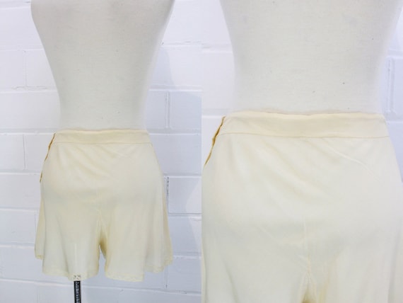 1920s Cream Silk Tap Shorts with Embroidery, Shap… - image 9