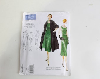 1950s Reissue Vogue Vintage Sewing Pattern V1137, Women's Dress and Coat, UNCUT, Size 8, 10, 12, 14 FF