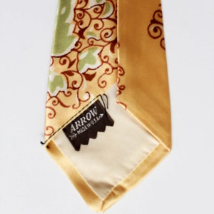 1940s Mountain Scene Rayon Necktie, Wide Tongue Bold Look Swing Tie, Arco image 8