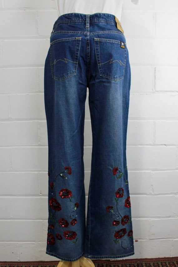 y2k Parasuco Jeans with Beaded Flares, 30 Waist, … - image 9