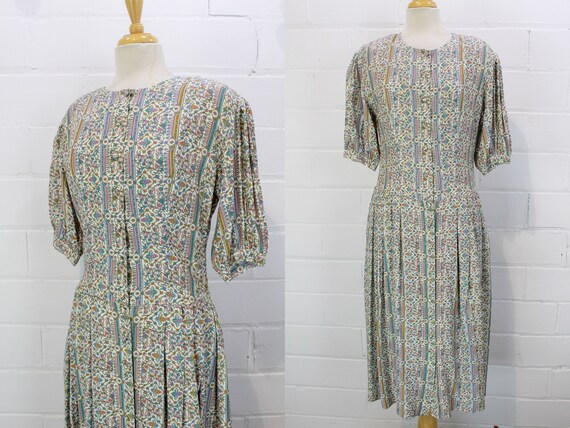 esprit gemustertes midikleid