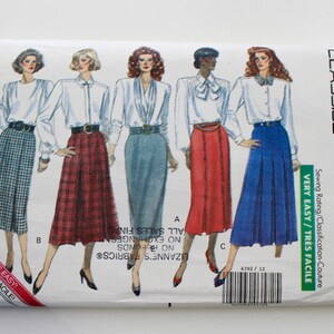 80s Skirt Sewing Pattern Butterick 4392, Vintage Womens Pattern. UNCUT, Waist 26.5, 28, 30