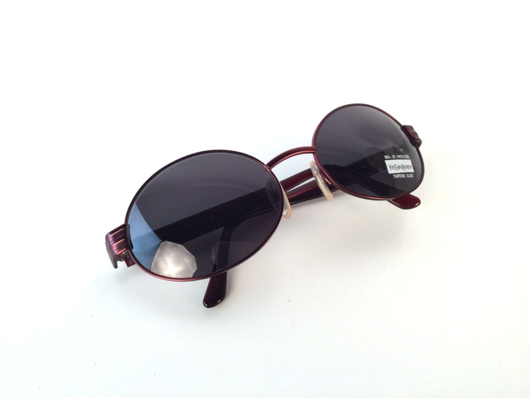 ヴィンテージ90年代オーバルYSLサングラス、ヴィンテージイヴ・サン