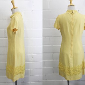 1960s yellow dress and jacket set vintage alfred werber side view