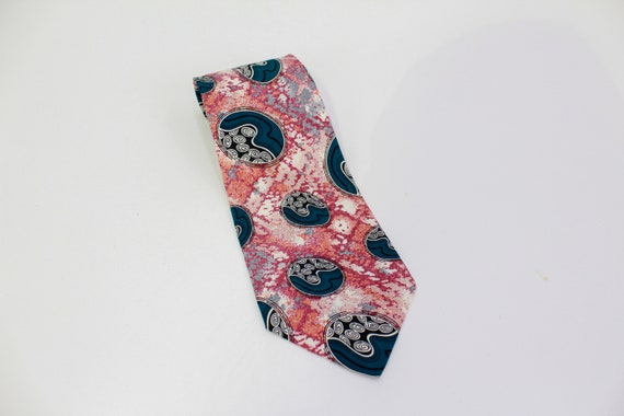 90s Silk Tie, Vintage Men's Necktie, C.E.O Brand … - image 3