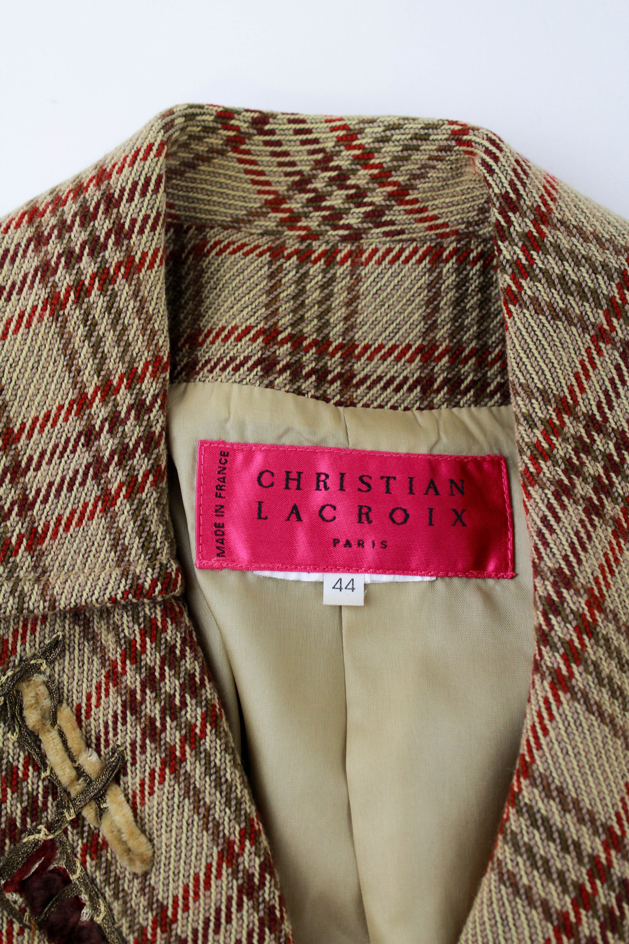 90s CHRISTIAN LACROIX Houndstooth Jacket