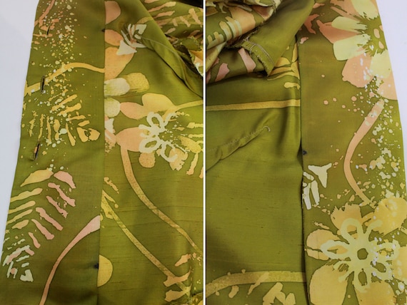 Vintage 1980s Silk Floral Print Skirt Suit, Manda… - image 10