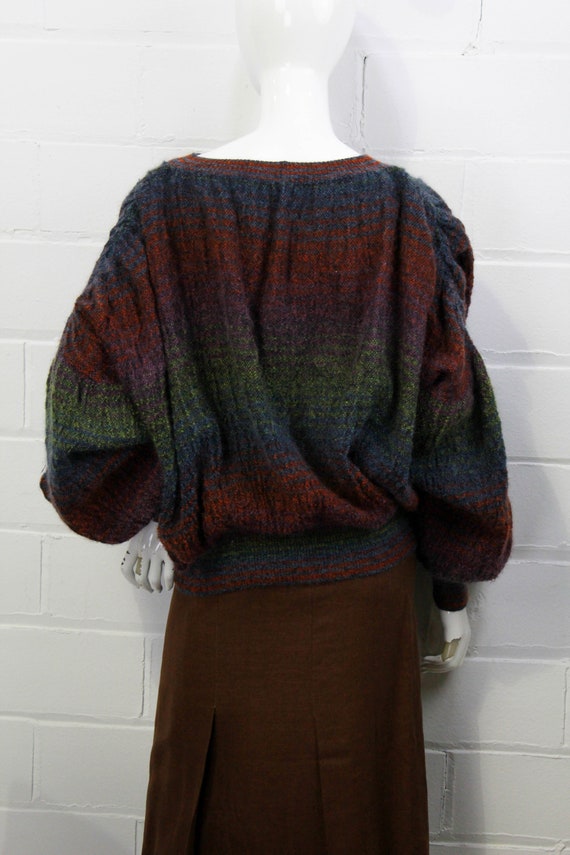 1980s Missoni Mohair Sweater, Balloon Sleeves, Ov… - image 6