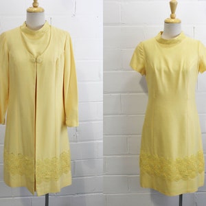 1960s yellow dress and jacket set vintage alfred werber
