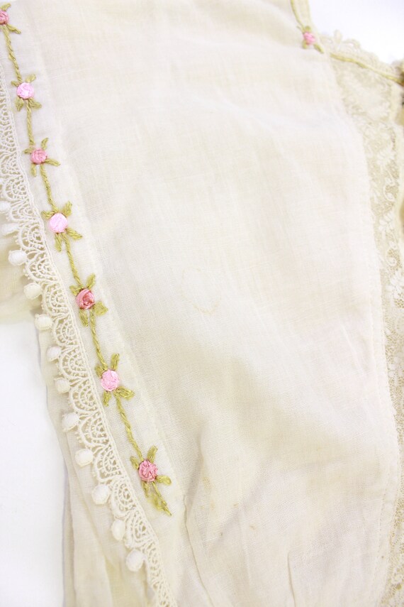 Edwardian Blouse with Floral Embroidery, Antique … - image 6