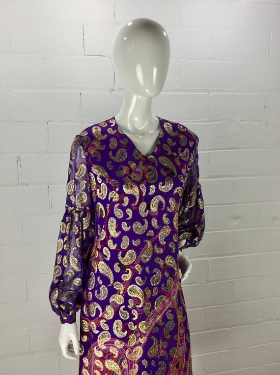 purple and gold plus size dresses