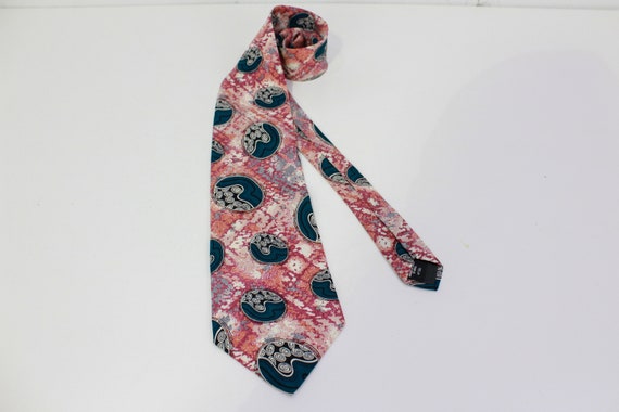 90s Silk Tie, Vintage Men's Necktie, C.E.O Brand … - image 5