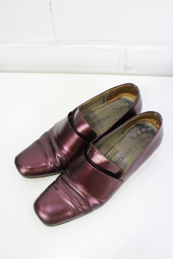 Vintage Yves Saint Laurent Loafer Style Block Heels
