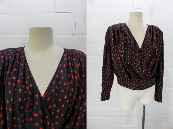 80s Ungaro Blouse, Vintage 1980s Emanuel Ungaro S… - image 1