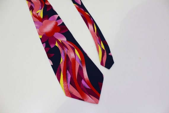 90s Silk Tie, Vintage Italian Silk Necktie, Braem… - image 7
