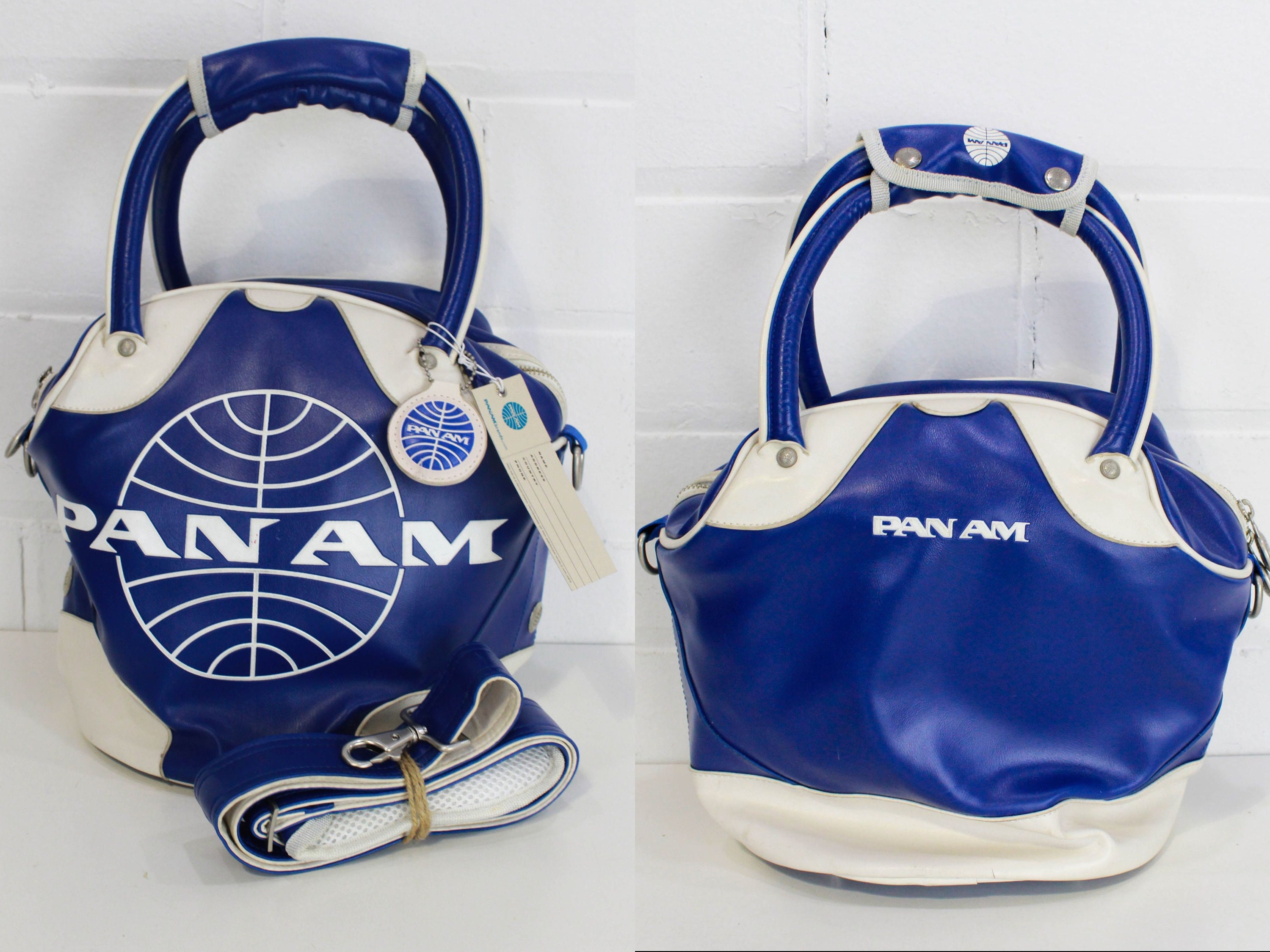 Retro Panam Flight Attendant Bag, Reproduction Vintage, PANAM Logo