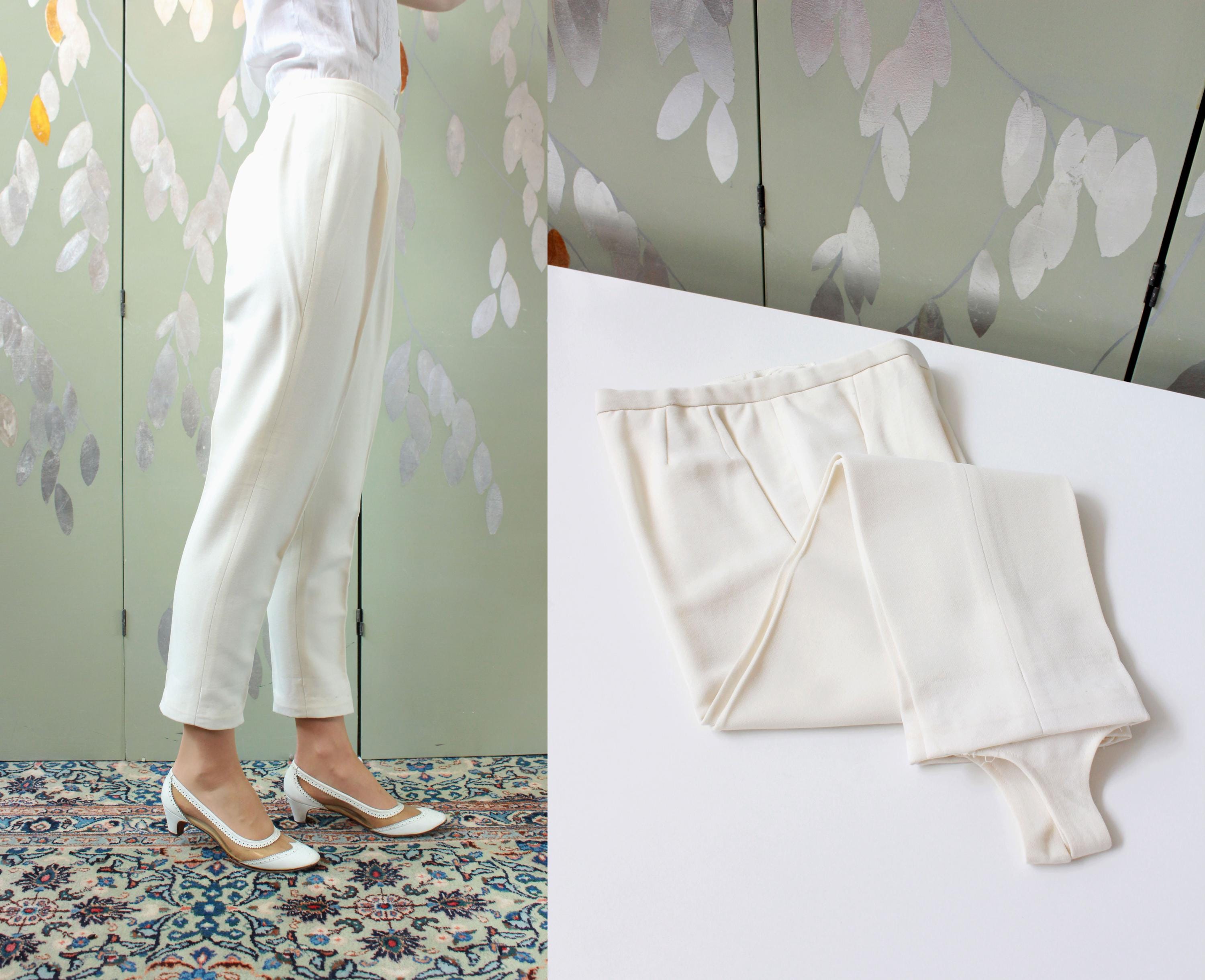 Vintage 60s Cream Pants - Etsy