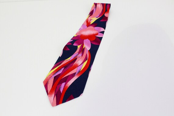90s Silk Tie, Vintage Italian Silk Necktie, Braem… - image 2