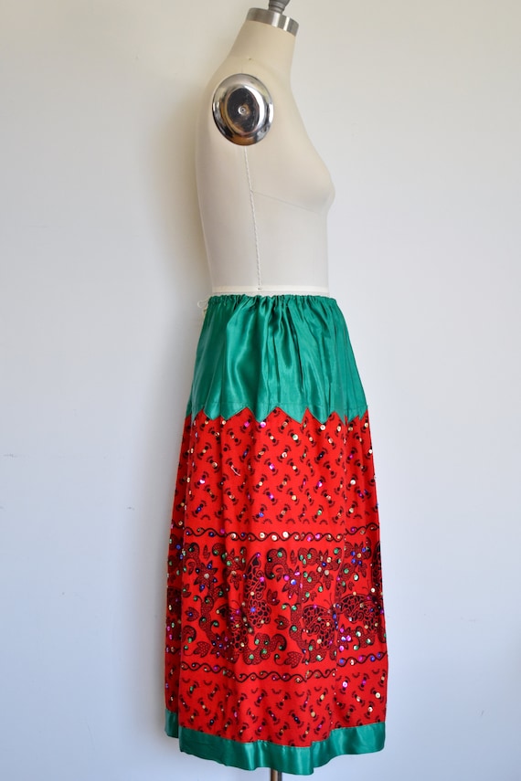 1930s/1940s China Poblana Skirt with Sequins and … - image 7