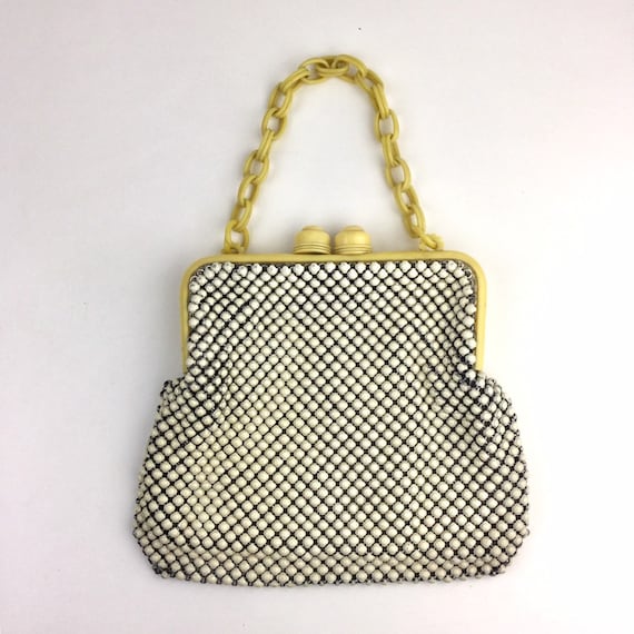 Vintage 1940s Whiting and Davis Enamel Mesh Handba