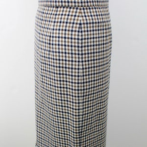 90s Brown Checked Skirt, Medium, 29 Waist, Vintage 1990s Mini Skirt, Aquascutum Minimalist Preppy Skirt image 7