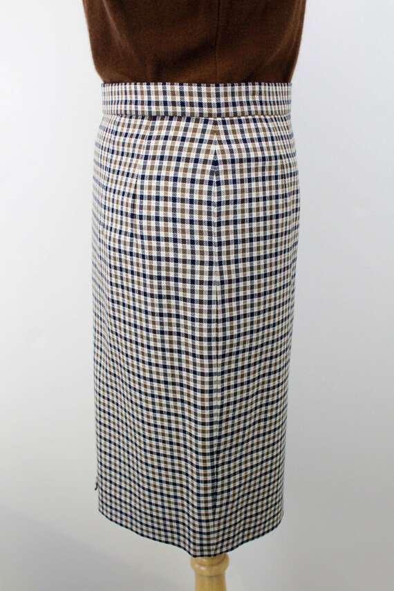 90s Brown Checked Skirt, Medium, 29 Waist, Vintag… - image 7