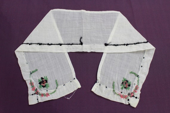 Antique 1920s Sheer White Collar and Cuffs Set wi… - image 6