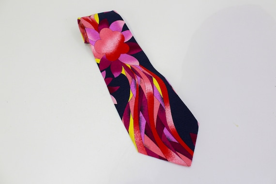 90s Silk Tie, Vintage Italian Silk Necktie, Braem… - image 1