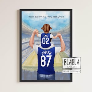 Gepersonaliseerde print voetbalfan: aangepaste teamjerseykunst (digitaal bestand)