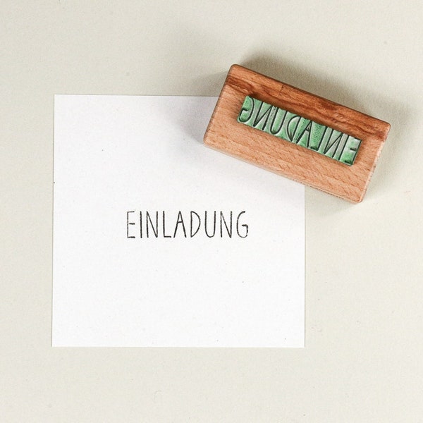 Stempel EINLADUNG, Textstempel, Typostempel, Stempel Hochzeitseinladung