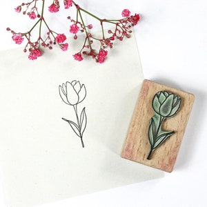 Stempel TULPE #02, Stempel für Ostern, Blumen Stempel, Osterstempel, DIY Osterkarten gestalten & stempeln