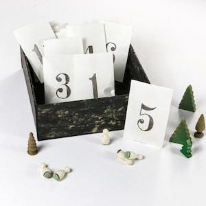 Mini sello Calendario de Adviento | Calendario de Adviento de sellos con 24 sellos.