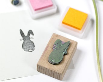 Stempel OSTERHASE, Osterstempel mit süßem Hasen, Osterkarten stempeln, Ostergrüße