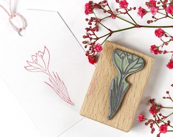 CROCUS stamp, rubber stamp for your easter deco, easter stamp for cardmaking,, easter greetings, hang tags