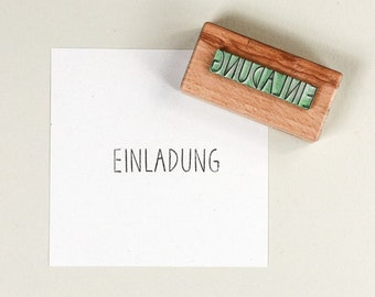 Stempel EINLADUNG, Textstempel, Typostempel, Stempel Hochzeitseinladung