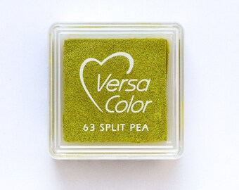 Mini almofada de tinta VersaColor SPLIT PEA No. 63, pequena, tinta pigmentada, almofada de tinta vermelha, almofada de carimbo, tinta para relevo, multiuso, Versa Color InkPad