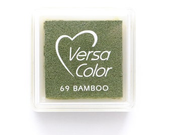 Stempelkussen VersaColor Bamboo No. 69, klein, Pigmentinkt, Zuurvrij, Stempelkussen, Wateroplosbaar, Embossing Inkt, Multifunctioneel, Versa Color InkPad