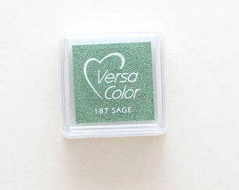 Kleines Stempelkissen VersaColor Sage (Salbei) No. 187, hellgrünes Stempelkissen, Pigment Stempelfarbe grün, wasserlöslich