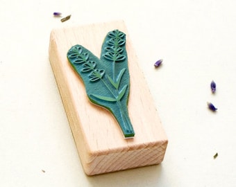 Flower Stamp Lavender, stamp for the kitchen, lavender twig, lavender Stamp, Kitchen Stamp, Herb Stamp, Botanical Stamp, garden Stamp, buju