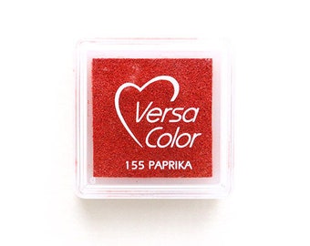 Mini-inktkussen VersaColor PAPRIKA nr. 1575, klein, pigmentinkt, rood stempelkussen, stempelkussen, embossinginkt, multifunctioneel, Versa Color InkPad