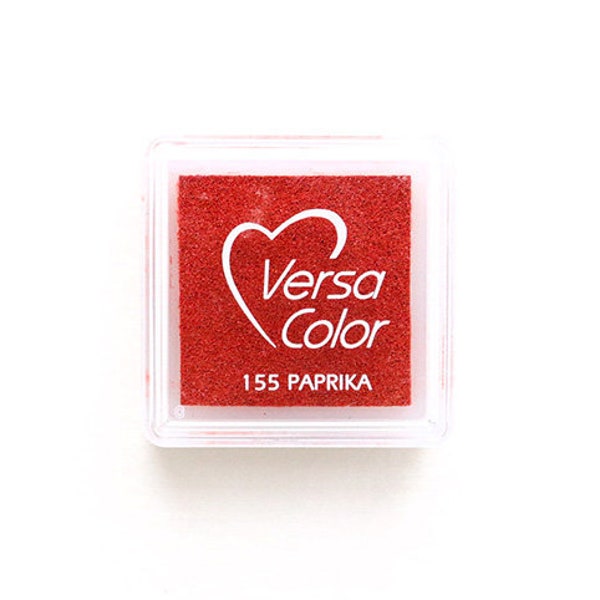 Mini Ink Pad VersaColor PAPRIKA No. 1575, small, Pigment Ink, red ink pad, Stamp Pad, Embossing Ink, Multipurpose, Versa Color InkPad