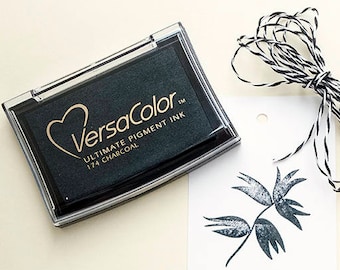 Inktpad VersaColor, Houtskool, Inkpad, Op water gebaseerde Pigment Inktpad Groot, Rubber Stamp Inkt, Pigment Ink Pad Versa-Color, No. 174, Antraciet