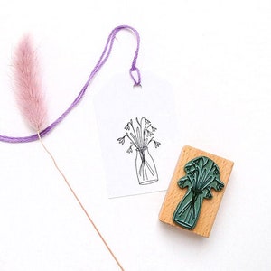 Stempel SCHNEEGLÖCKCHEN in der Vase, Ministempel, Osterstempel, Gartenstempel, Osterkarten stempeln, Frühblüher, Stempel Garten