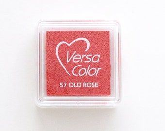 Mini Ink Pad VersaColor OLD ROSE No. 57, small, Pigment Ink, rose ink pad, Stamp Pad, Embossing Ink, Multipurpose, Versa Color InkPad